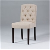 Seriena Lyon Tufted Back Dining Chair in Beige/Gray Linen, tufted dining chairs, luxury dining chairs, linen dining chair, fabric dining room chairs, fabric dining chair, upholstered dining chair, modern upholstered dining chairs, dining chair online