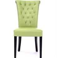 Seriena New Orleans Tufted Back Dining Chair in green Leather, green leather dining chairs, tufted dining chairs, luxury dining chairs, leather dining chair, dining room chairs leather, leather dining chairs for sale, dining room chairs upholstered