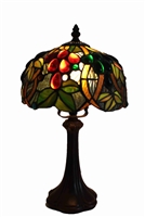 Tiffany Lamps |Seriena Tiffany Lamp | Grape Vine Design | 8 inch Lamp |  | Tiffany Style Lighting | Glass Table Lamp | 8" table lamp | Grape Vine Design Table Lamp | small tiffany table lamps | Glass Lamps | table lamps for bedroom