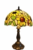 Tiffany Lamps | Tiffany Style Table Lamps | Seriena Tiffany Lamp | Sun Flower Design Zinc Base | 12 inch Tiffany Lamp |Tiffany Style Lighting | 12 inch Tiffany lamp Shade | 12" Tiffany Lamp Shade | table lamps for living room