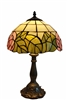 Tiffany Lamps | Tiffany lamp Pink Rose Zinc Base | Tiffany Table Lamp | 12 inch Tiffany Sytle Lamp | 12 inch Glass lamp Shade | 12" Glass Lamp Shade | pink table lamp