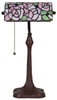 Tiffany Lamps | Tiffny Style Lighting | Tiffany Bankers Lamp |  Tiffany Table Lamp | Office table lamps | Rose Design Zinc Base 10 inch | modern table lamps | modern desk lamp | Tiffany lighting