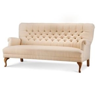 Seriena La Rochelle Tufted Linen Sofa (Three seater) in Beige, 3 seater sofa, Solid Beige Linen Sofa, Solid Beige Sofas