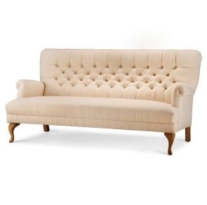 Seriena La Rochelle Tufted Linen Sofa (Three seater) in Beige, 3 seater sofa, Solid Beige Linen Sofa, Solid Beige Sofas