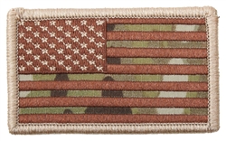 US Flag Multicam Embroidered Patch