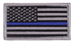 US Flag Embroidered Thin Blue Line Patch