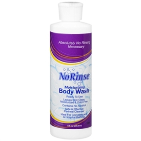 No Rinse Body Wash 8 oz. Bottle - Moisturizing Skin Cleanser