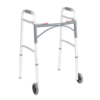 Drive Universal Two Button Folding Walker with 5" Wheels
