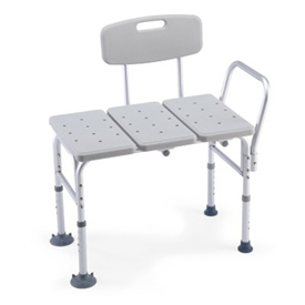 Drive Medical Adjustable Bath Transfer Bench with Backrest