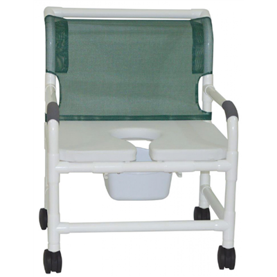 MJM Extra Wide PVC Shower Commode Chair 126-4-NB
