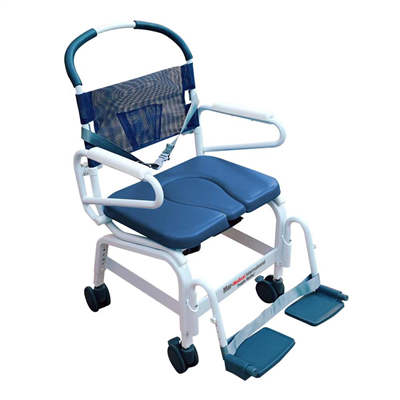 Mor-Medical 22" Euro Style Rehab Shower Chair Commode, 400lbs Cap