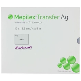 Molnlycke Mepilex Transfer Ag Soft Silicone Antimicrobial Dressing