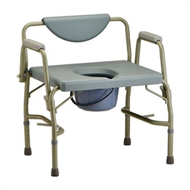 Nova Medical Heavy Duty Commode with Drop-Arm And Extra Wide Seat