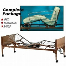 Invacare Semi-Electric Bed Package - Bed, Rails and Mattress
