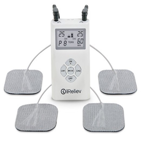 iReliev Dual Channel Tens Pain Relief System, White