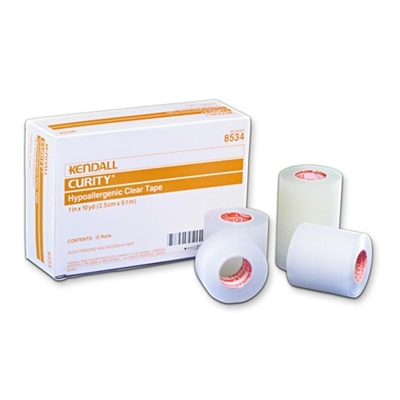 CURITY Hypoallergenic Clear Tape