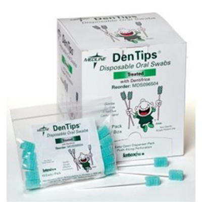 Medline Den-Tips Disposable Oral Swabs