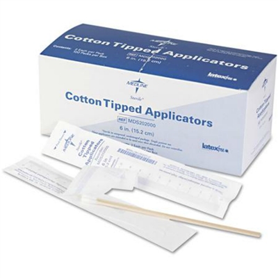 MedLine Sterile Cotton-Tipped Applicators | Plastic/Wood