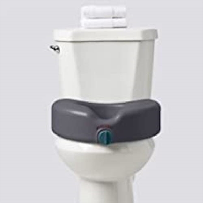 Medline Heavy Duty Raised Toilet Seat, Elevated Toilet Seat Riser