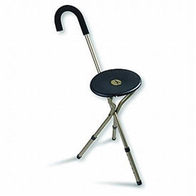 Tri-Seat Adjustable Folding Seat Cane