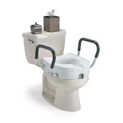 Clamp-On Raised Toilet Seat with Arms