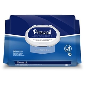 Prevail Adult Washcloths - with Aloe, Chamomile and Vitamin E