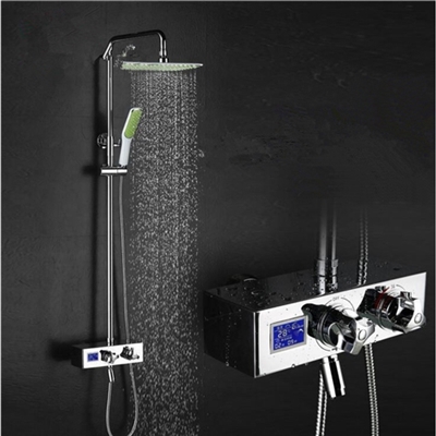 Turin Digital Display Shower System  Temperature Display Panel Thermostatic Shower Set