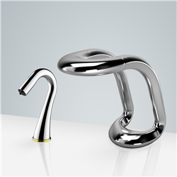 BathSelct Commercial Aqua Automatic Motion Sensor Faucet with Automatic Soap Dispenser in Chrome