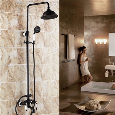 Allora Oil Rubbed Bronze Finish Bathroom Shower Set