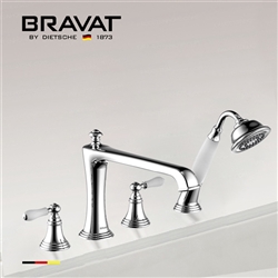 Bravat Bathtub Faucet With Handheld Shower In Chrome