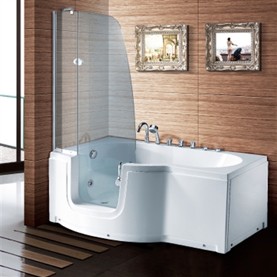 BathSelect Rio High Glass Door Walk-in Tub Set