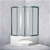 Designer Polished Glass Sector Shape With Aluminium Bath Shower Enclosure