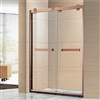 Aluminium Framed Rose Gold Finish Luxury Sliding Shower Door