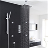 Fontana Thermostatic Shower System Chrome With Rain Shower Head  and  4 Jets