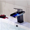 LED Color Changing Oil Rubbed Bronze Basin Faucet Single Handle Mixer Tap