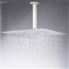 New Large 16" Nickel Brushed Rainfall Shower Head Ultrathin Square Shower Head