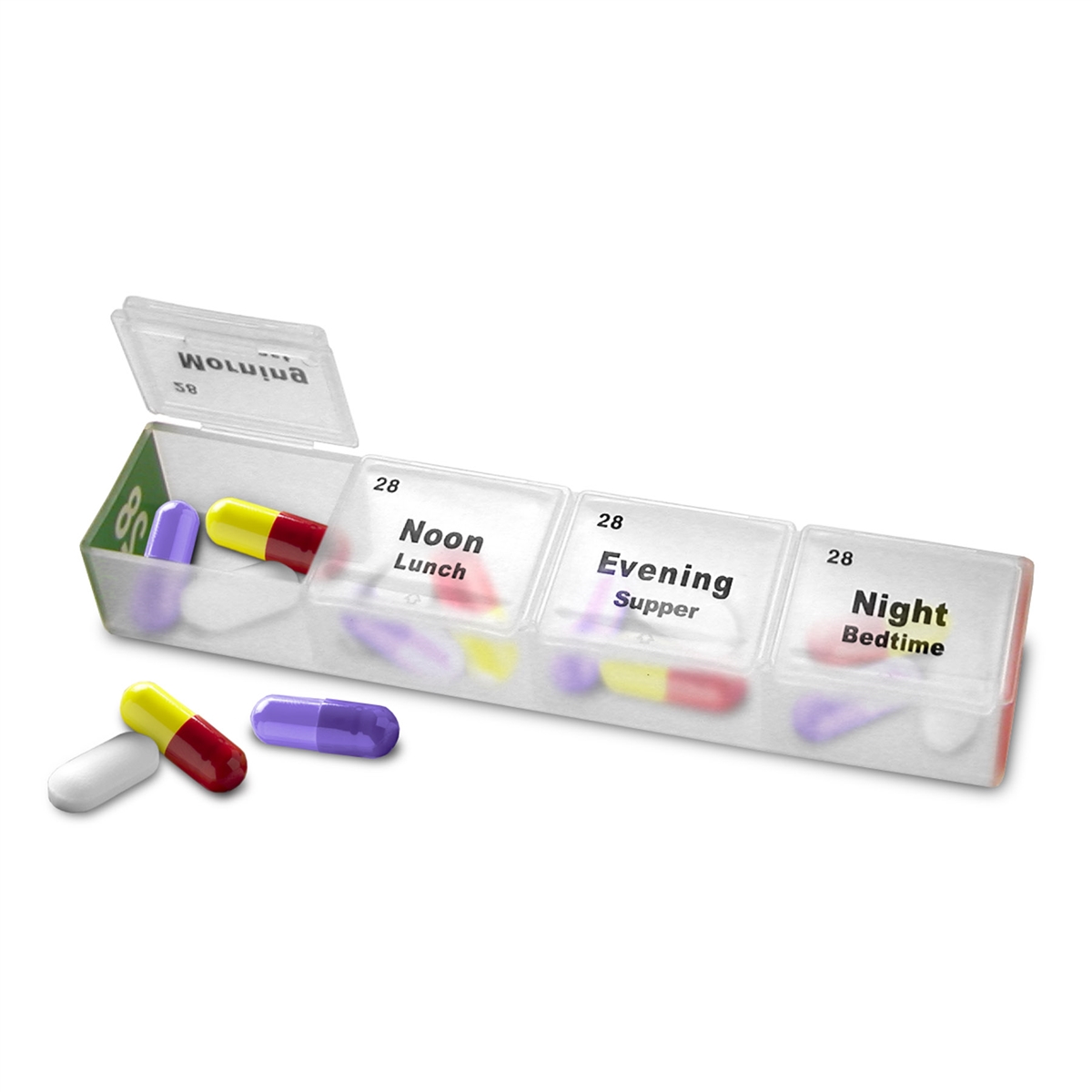 Clear XL Medicine Tray Pill Box Organizer Box - Personalization Available