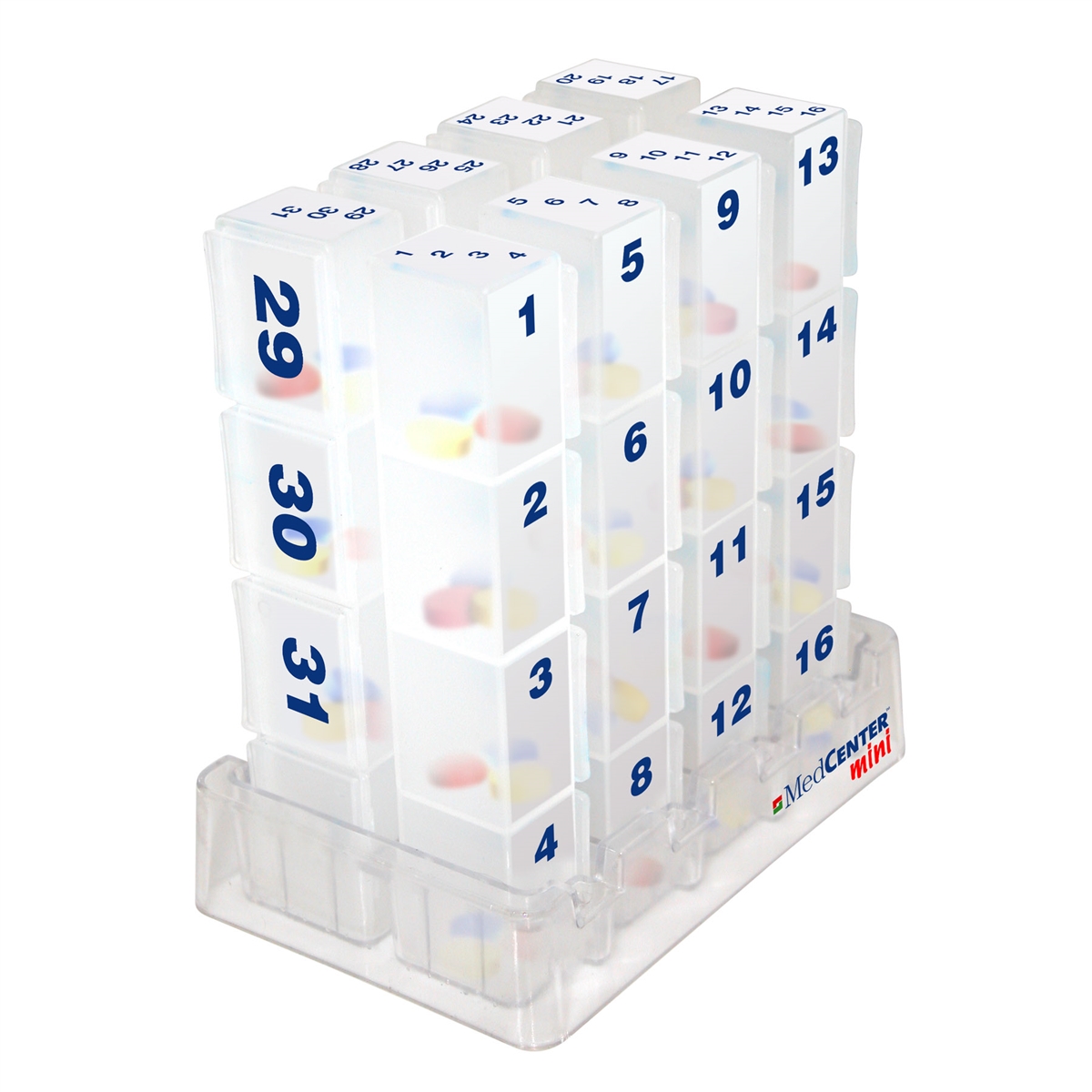 MedCenter Mini 31 Day Compact Monthly Pill Organizer