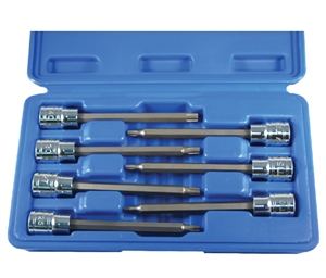 ATD Tools 3/8" Drive 7 Piece Extra Long Tamper-resistant Star Bit Socket Set ATD-13776