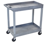 Luxor EC11-G Gray 2-Shelf Tub Cart