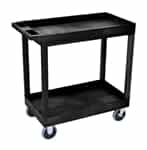 Luxor EC11HD-B Black High Capacity 2-Shelf Tub Cart