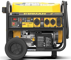 Firman P08013 10000W Remote Start Gasoline Powered Portable Generator w/Co Alert & Wheel Kit - FRGP08013