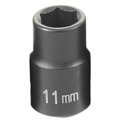 Grey Pneumatic 3/8" Drive 11mm Standard Metric Impact Socket GRE1011M