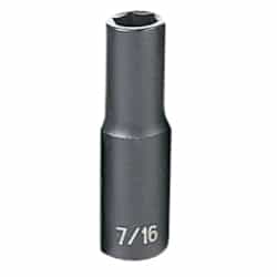 Grey Pneumatic 3/8" Drive 7/16" Deep Fractional Impact Socket GRE1014D