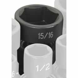 Grey Pneumatic 3/8" Drive 15/16" Fractional Universal Impact Socket GRE1030U