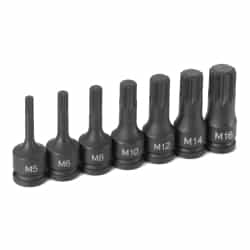 Grey Pneumatic 7 Piece 3/8" Drive Triple Square Impact Socket Set GRE1207S