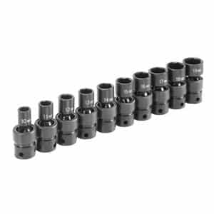 Grey Pneumatic 10 Piece 3/8" Drive Metric Universal Impact Socket Set GRE1210UM