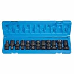 Grey Pneumatic 12 Piece 3/8" Drive 12 Point Standard Fractional Universal Impact Socket Set GRE1612U