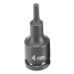 Grey Pneumatic 3/8" Drive 4mm Metric Hex Driver Impact Socket GRE1904M