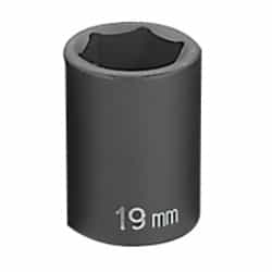 Grey Pneumatic 1/2" Drive 19mm Standard Metric Impact Socket GRE2019M